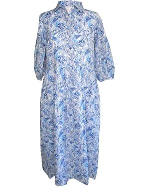 Mary Marshmallow Frannie Dress Long - Blue