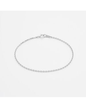 7879 Platinum Wide Diamond Cut Cable Chain Bracelet - Metallic