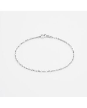 7879 Platinum Wide Diamond Cut Cable Chain Bracelet - Metallic