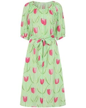 Luella Fashion Nice Short Cotton Dress - Green