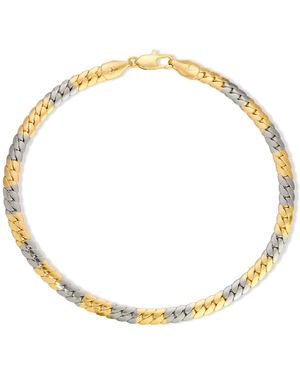Glamrocks Jewelry Snakeskin Bi-Color Anklet - Metallic