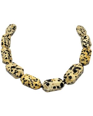 Eyeconic by Samar Ajram Dalmatian Jasper Necklace - Metallic