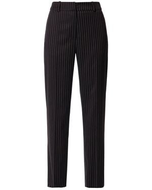 AGGI by HALEWSKI Erin Shadow Straight Suit Trousers - Black
