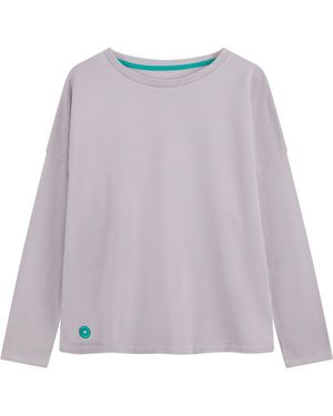 Lounge Organic Cotton Boxy Sweatshirt - Purple