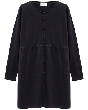 Peraluna Leah Shirred Mini Knit Dress - Blue