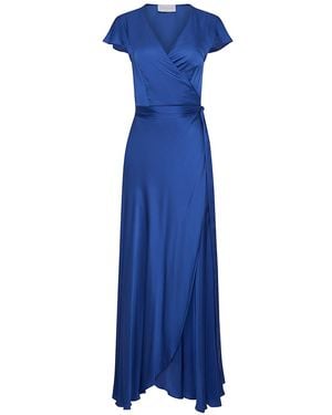 Roses Are Red Doris Wrapdress - Blue