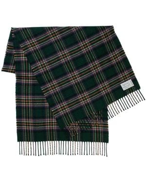 Araminta Campbell Ltd Amber Riverbank Lambswool Shawl - Green