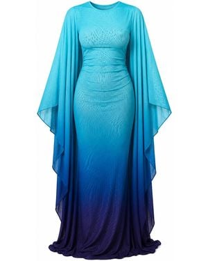 Ofuure Iris Kaftan Maxi Dress - Blue