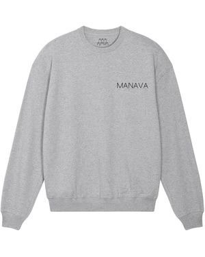 MANAVA Oversized Logo Sweatshirt - Gray