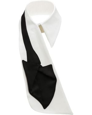 Julia Allert Detachable Shirt Collar With Sculptural Tie - Black