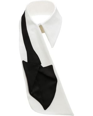 Julia Allert Detachable Shirt Collar With Sculptural Tie - Black