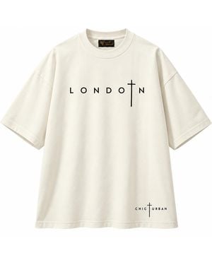 Chic Urban London Grace Oversized Offwhite T-Shirt