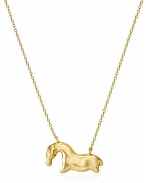 Ormiro Vogelherd Horse Vermeil Necklace - Metallic
