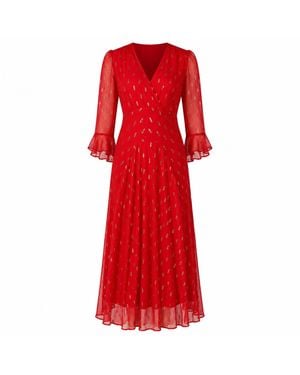 Rose & Nancy Tory Sparkle Maxi Dress - Red