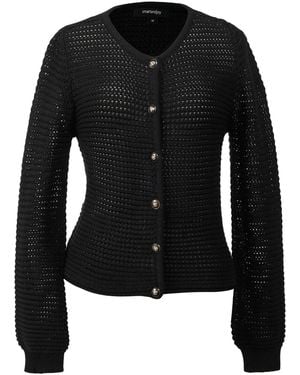 Smart and Joy Textured Knit Cardigan - Black