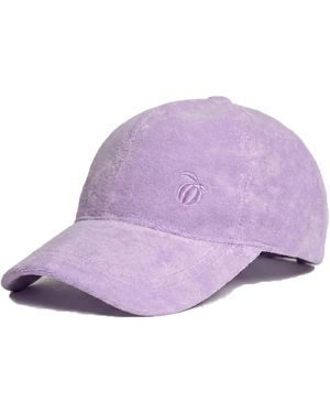 Maison Tangerine Terry Cotton Baseball Cap - Purple
