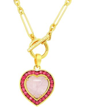 GEM BAZAAR The Love Heart Pendant - Metallic