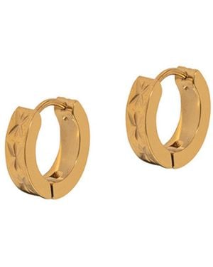 A Weathered Penny Star Hoops - Metallic