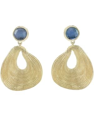 Marcia Moran Coleen Statement Earrings Tanzanite - Metallic