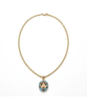 By Virgo Gemma Blu Necklace - Metallic