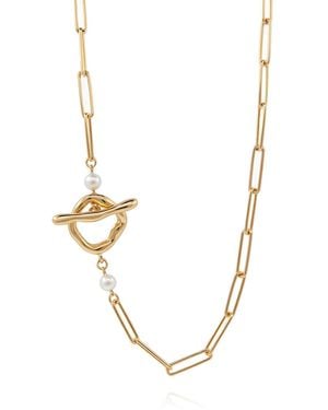Cote Cache Coral & Shore Chain Necklace - Metallic