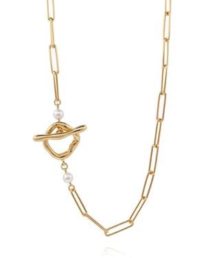 Cote Cache Coral & Shore Chain Necklace - Metallic