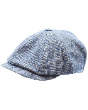 DORIA 1905 Tweed Wedge-Shaped Beanie - Blue