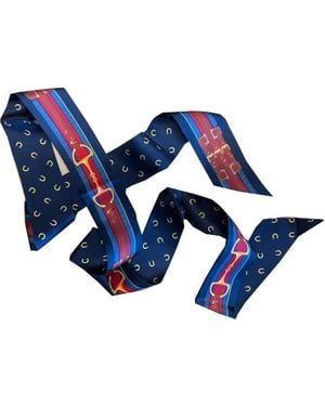Lazyjack Press The Belvedere Scarf: Saddle Up - Blue