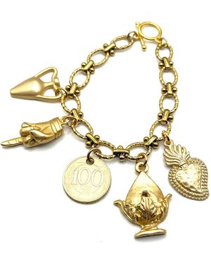 Achala Handcrafted Mediterranean Charm Bracelet - Metallic