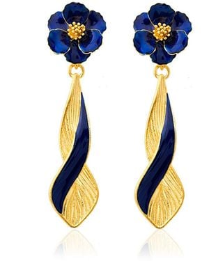 Milou Jewelry Infinity Drop Earrings - Blue