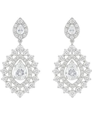 Maison De Gala Vintage Marquise Halo Drop Earrings - Metallic