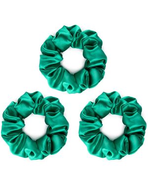 Silk Works Large Scrunchies - Green
