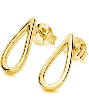 Lucy Quartermaine Petal Studs - Metallic