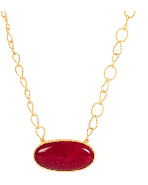 Christina Greene Simple Necklace - Red