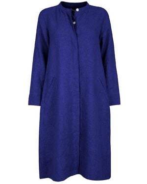 NoLoGo-chic Ultra Super Mix Coat Dress Linen Ultramarine - Blue
