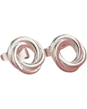Posh Totty Designs Sterling Russian Ring Stud Earrings - Pink
