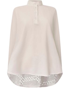 James Lakeland Lace Cotton Shirt - White