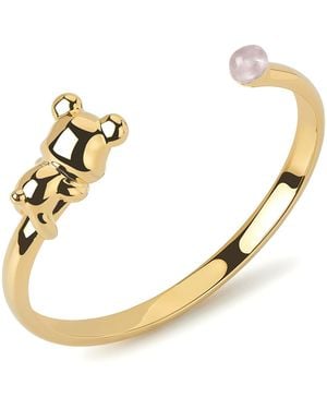 Freqnc Atelier Cuddly Bear Bangle Rose Quartz Bangle - Metallic