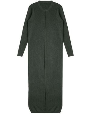 Rave on Trend Knitted Maxi Dress - Green