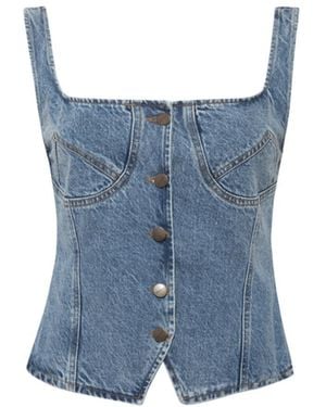 Cótier Denim Soleil Top - Blue
