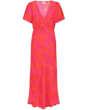 Mercy Delta Stewart Limoncello Pompelmo Dress - Red