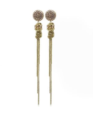 Bayemeyc Orialis Crystal Dangle Earrings - Metallic
