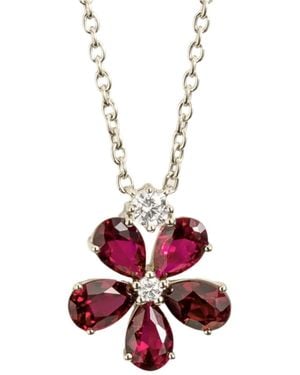 Juvetti Florea Necklace Ruby Sapphire & Diamond - Red
