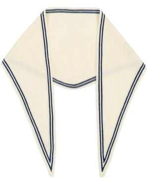 Saachi Solid Triangle Ivory Scarf - Green