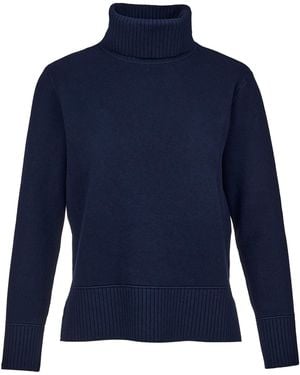 At Last Polo Neck Sweater - Blue