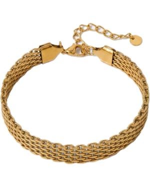 Elk & Bloom 14K Thin Watch Chain Link Bracelet - White