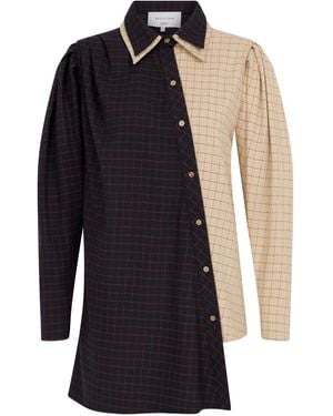 NAZLI CEREN Palme Asymmetric Shirt - Black