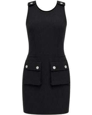 Mirimalist Apron Mini Dress - Black