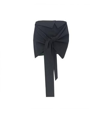 Salteye Studio Blazer Wrap Mini Skirt - Black
