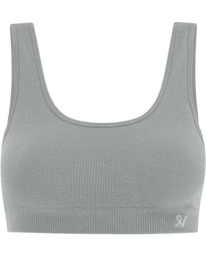 Nudea The Tencel Seamless Crop Top - Grey